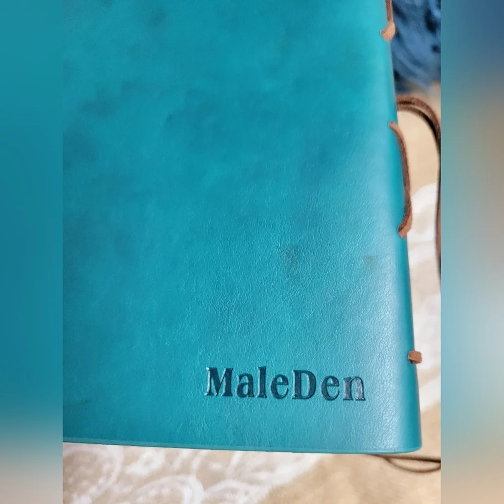 Faux leather blank journal teal color 7×5